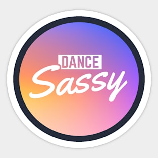 Dance Sassy Logo Color Bubble Sticker